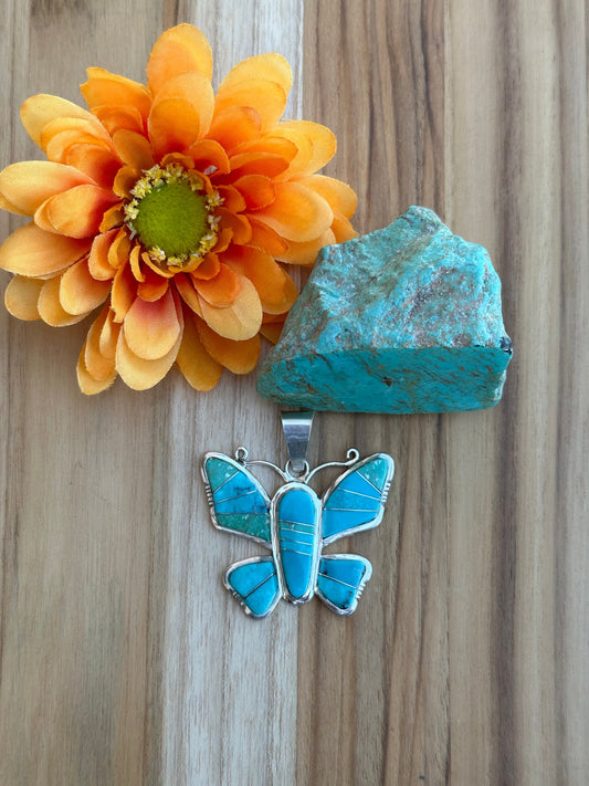 Turquoise Butterfly Pendant