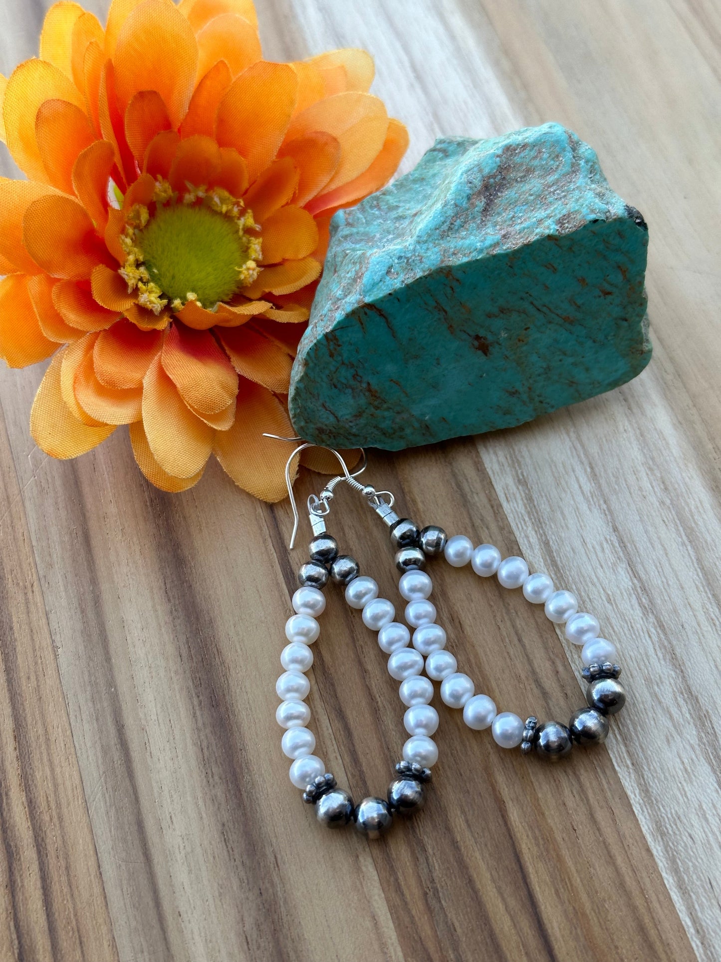 Freshwater & Sterling Pearl Earrings