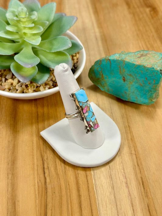 Cotton Candy Bar Sterling Silver Ring