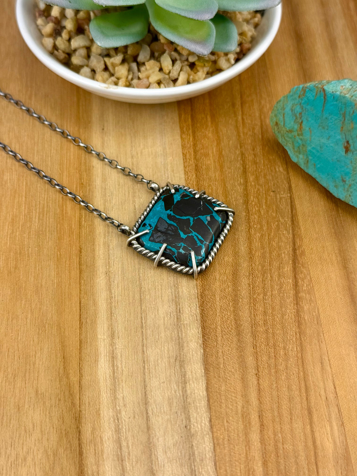 Blackjack Square Waterproof Bar Necklace