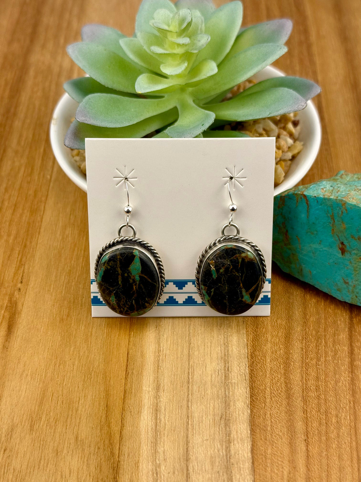 Blackjack Sterling Dangle Earrings