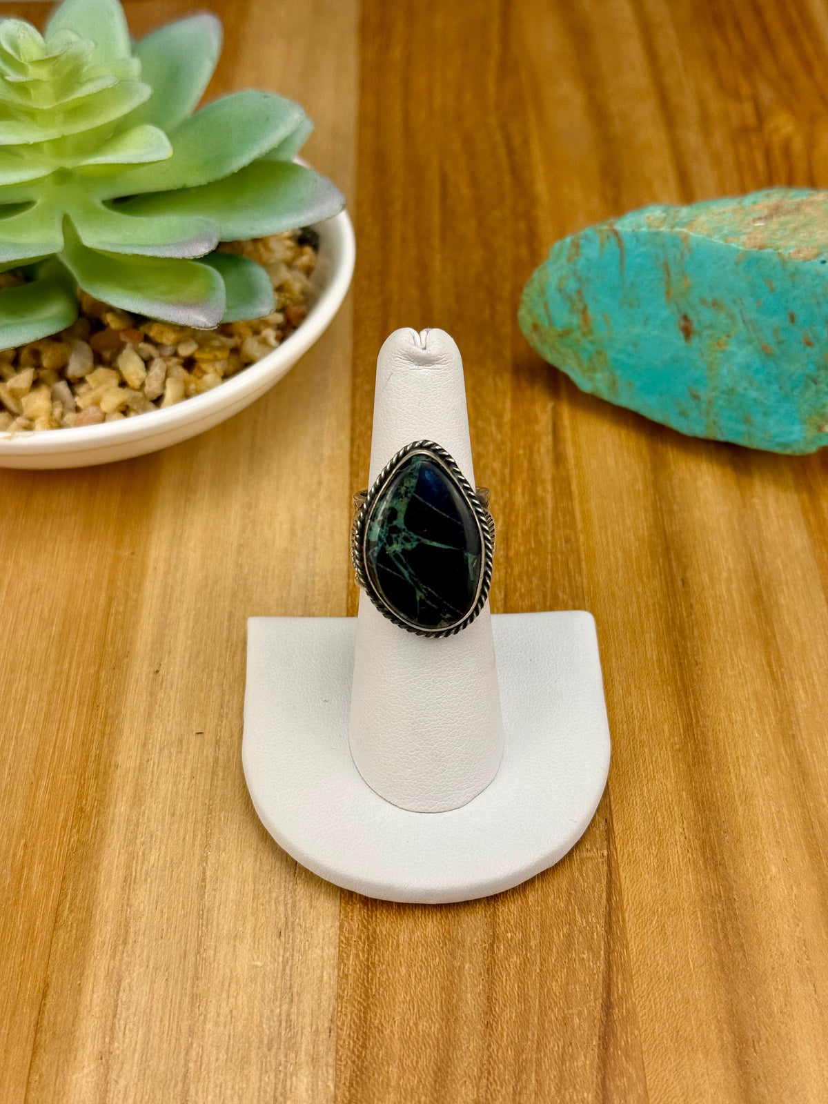 Blackjack Single Stone Sterling Ring
