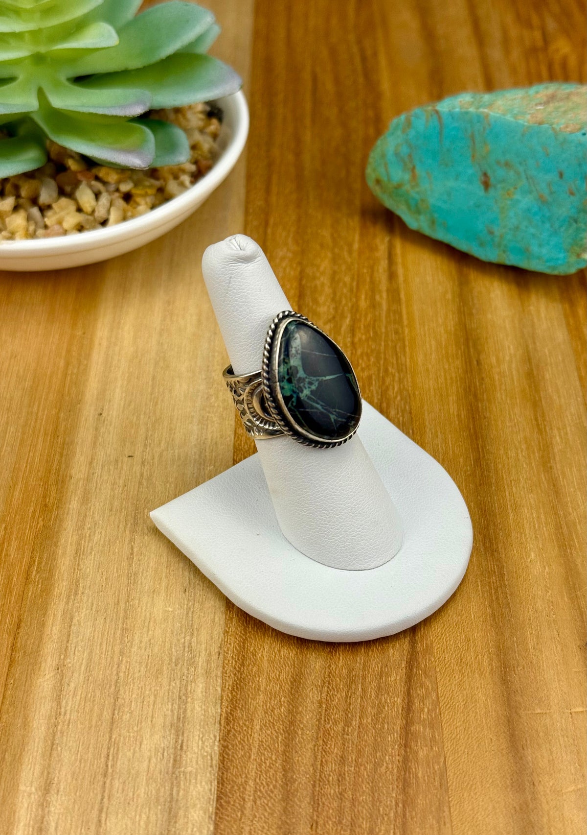 Blackjack Single Stone Sterling Ring