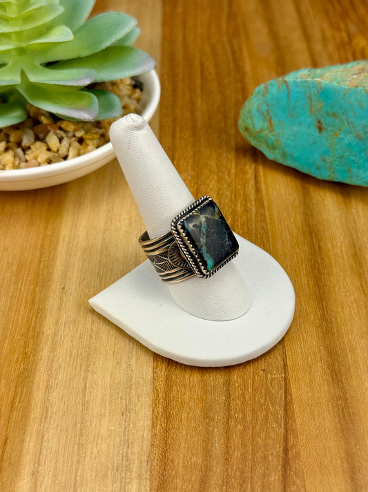 Blackjack Single Stone Sterling Ring