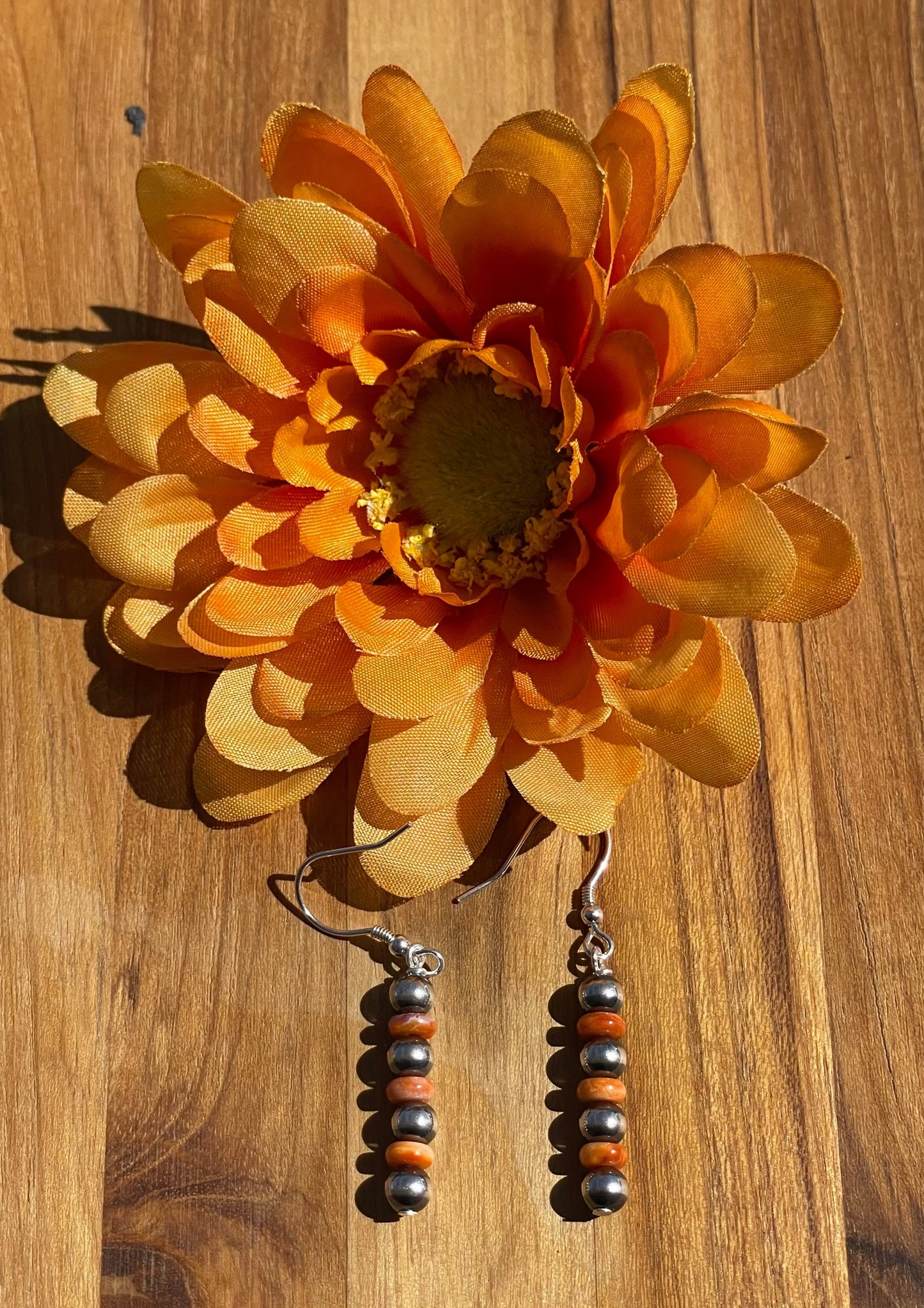 Navajo Style Beads and Spiny Earrings