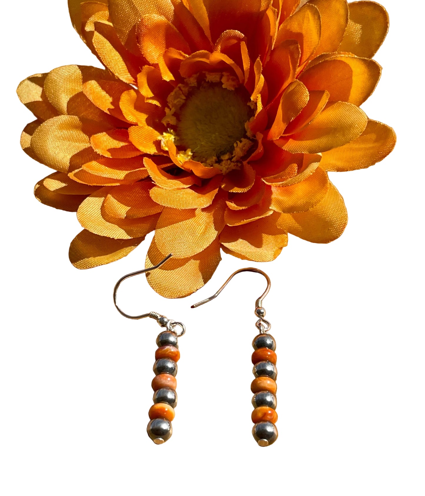 Navajo Style Beads and Spiny Earrings