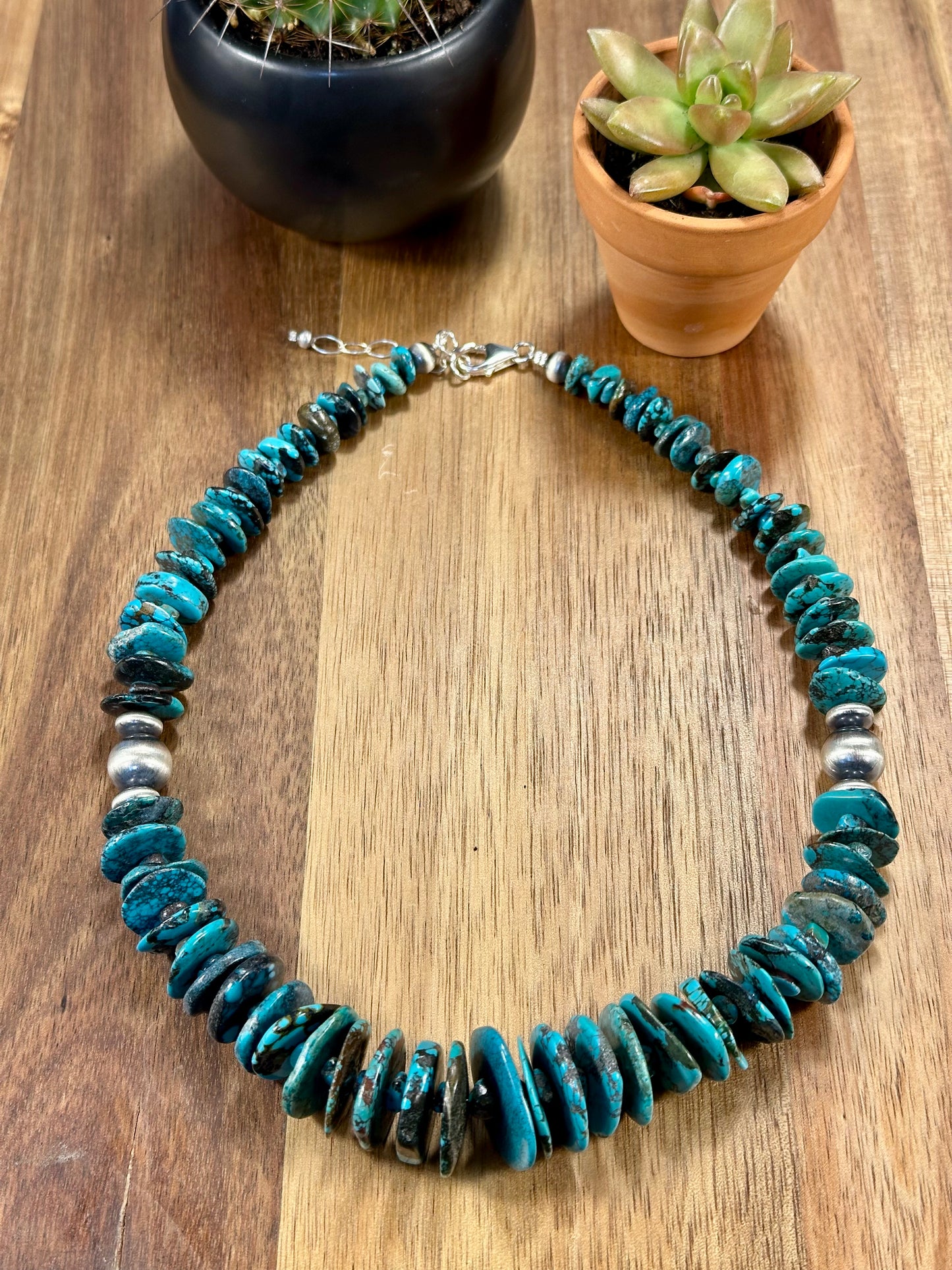 Kingman Turquoise Chip Necklace
