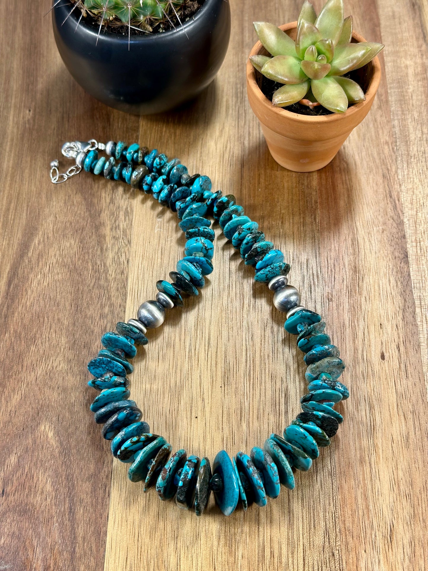 Kingman Turquoise Chip Necklace