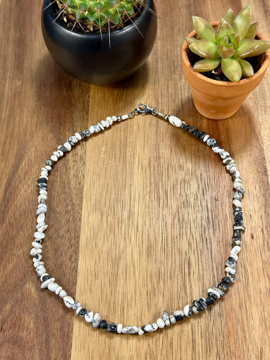 White Buffalo Chip Necklace