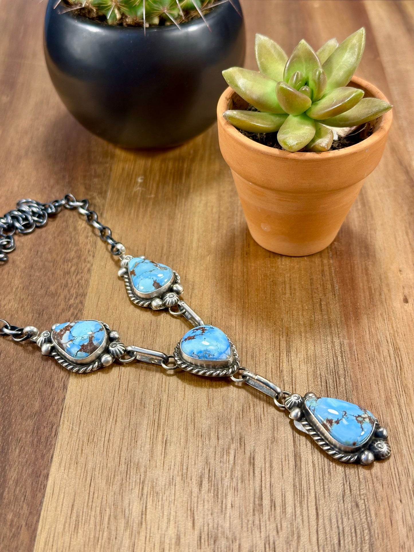 Golden Hills & Sterling Silver Lariat Necklace