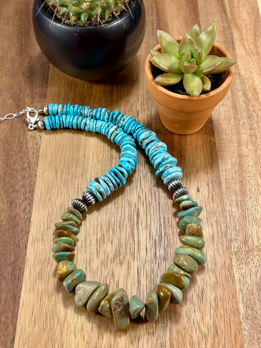 Kingman Turquoise Stone Bead Necklace