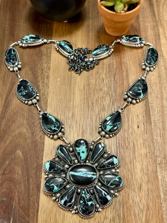Black Jack Turquoise Necklace Set