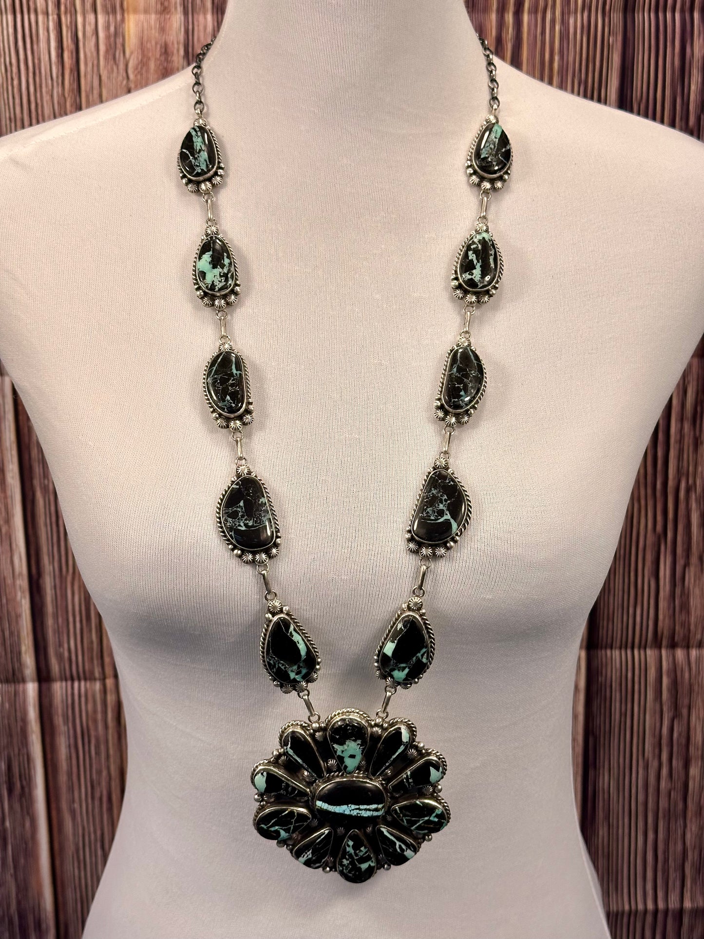 Black Jack Turquoise Necklace Set
