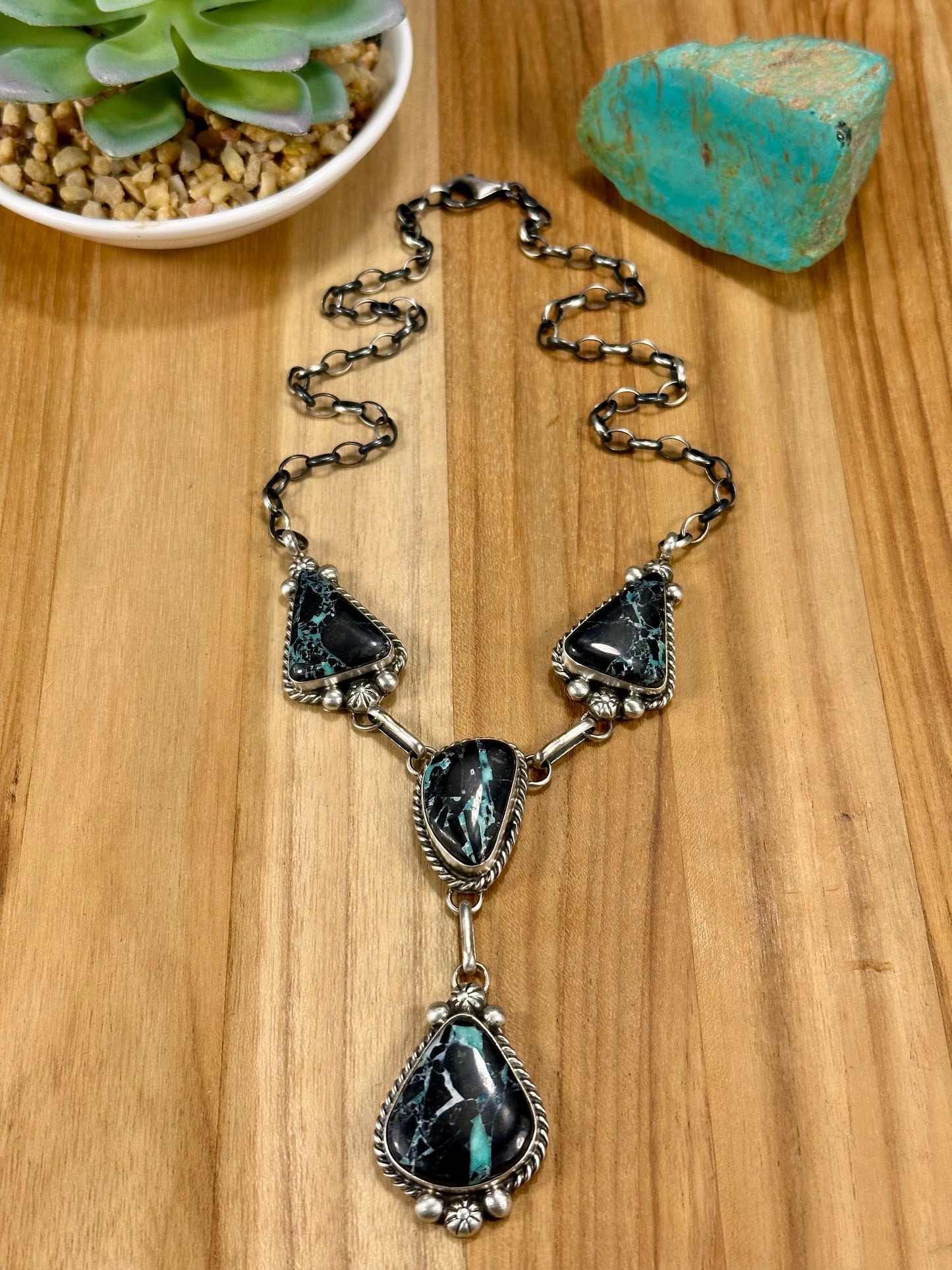 Black Jack Turquoise Mini Lariat