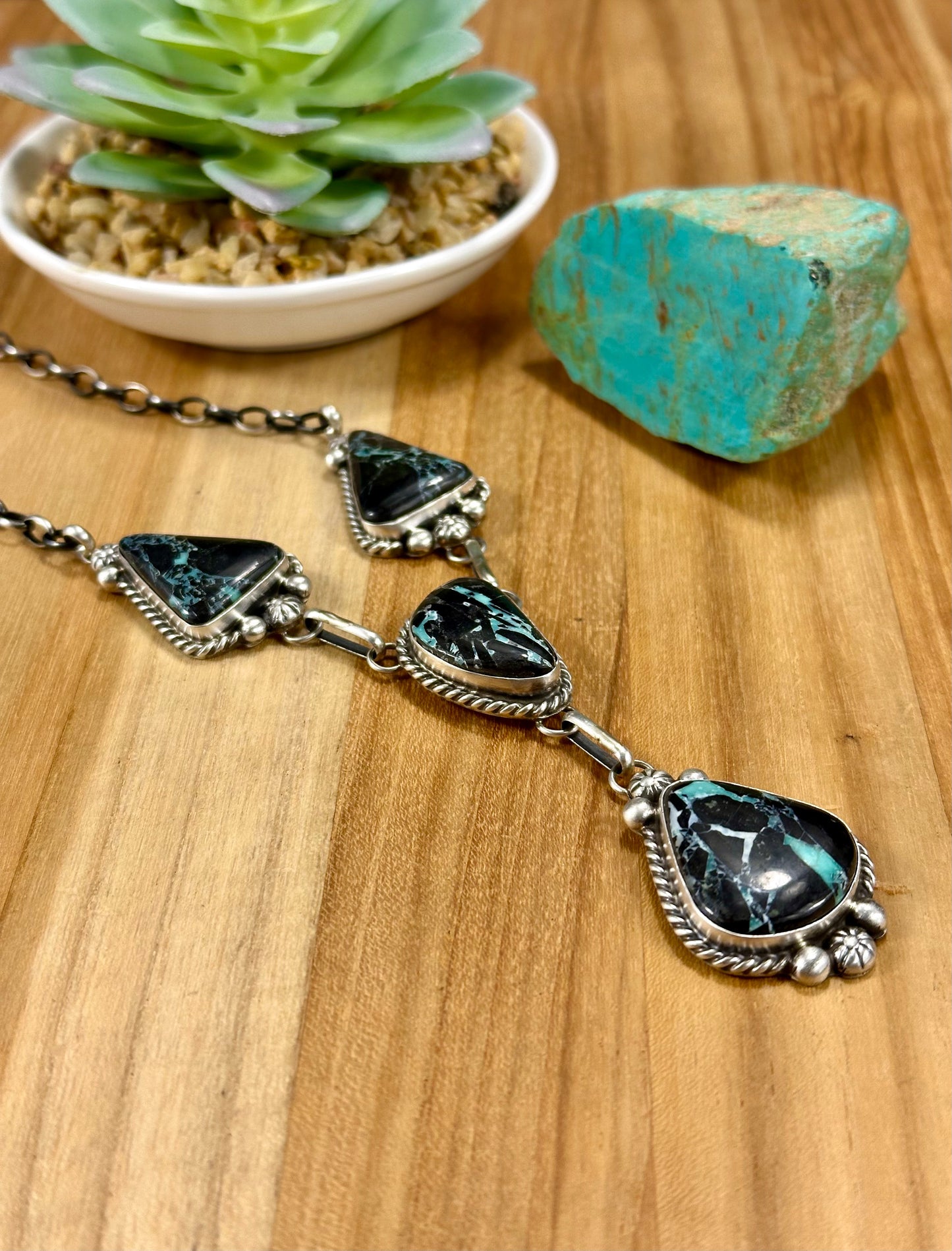 Black Jack Turquoise Mini Lariat