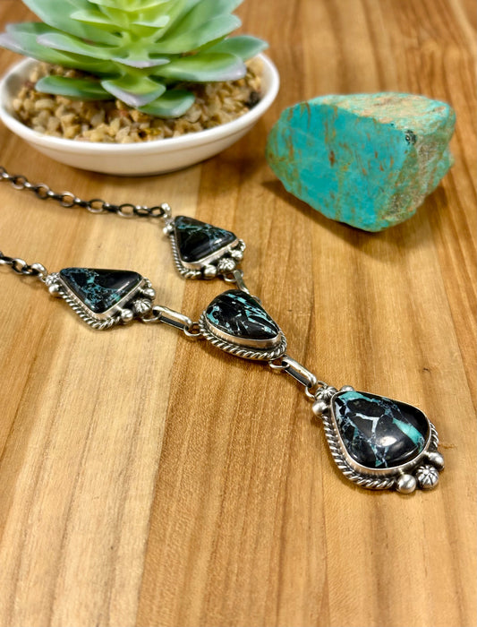 Black Jack Turquoise Mini Lariat