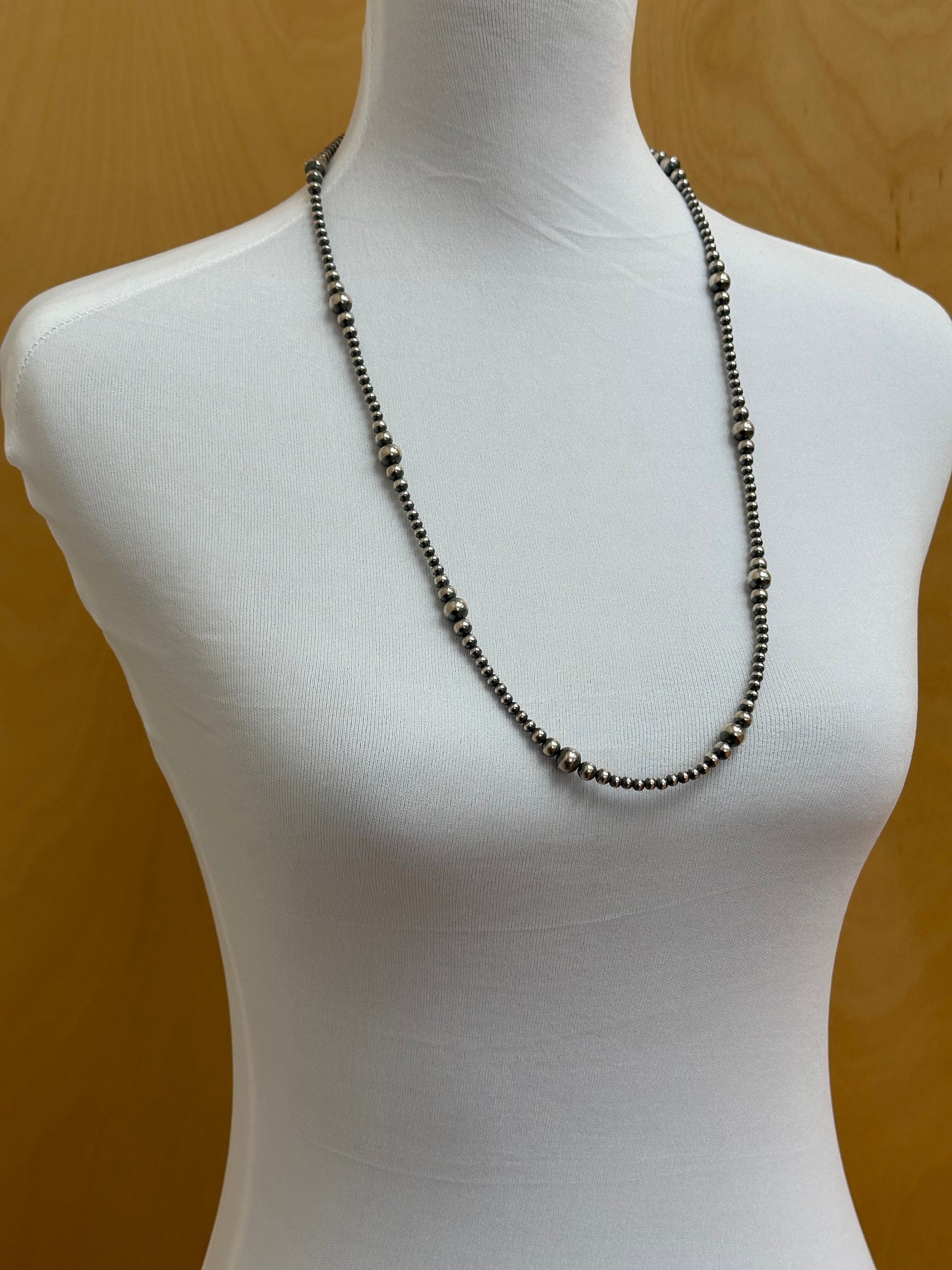 4-8MM Varied Sterling Pearl Necklace