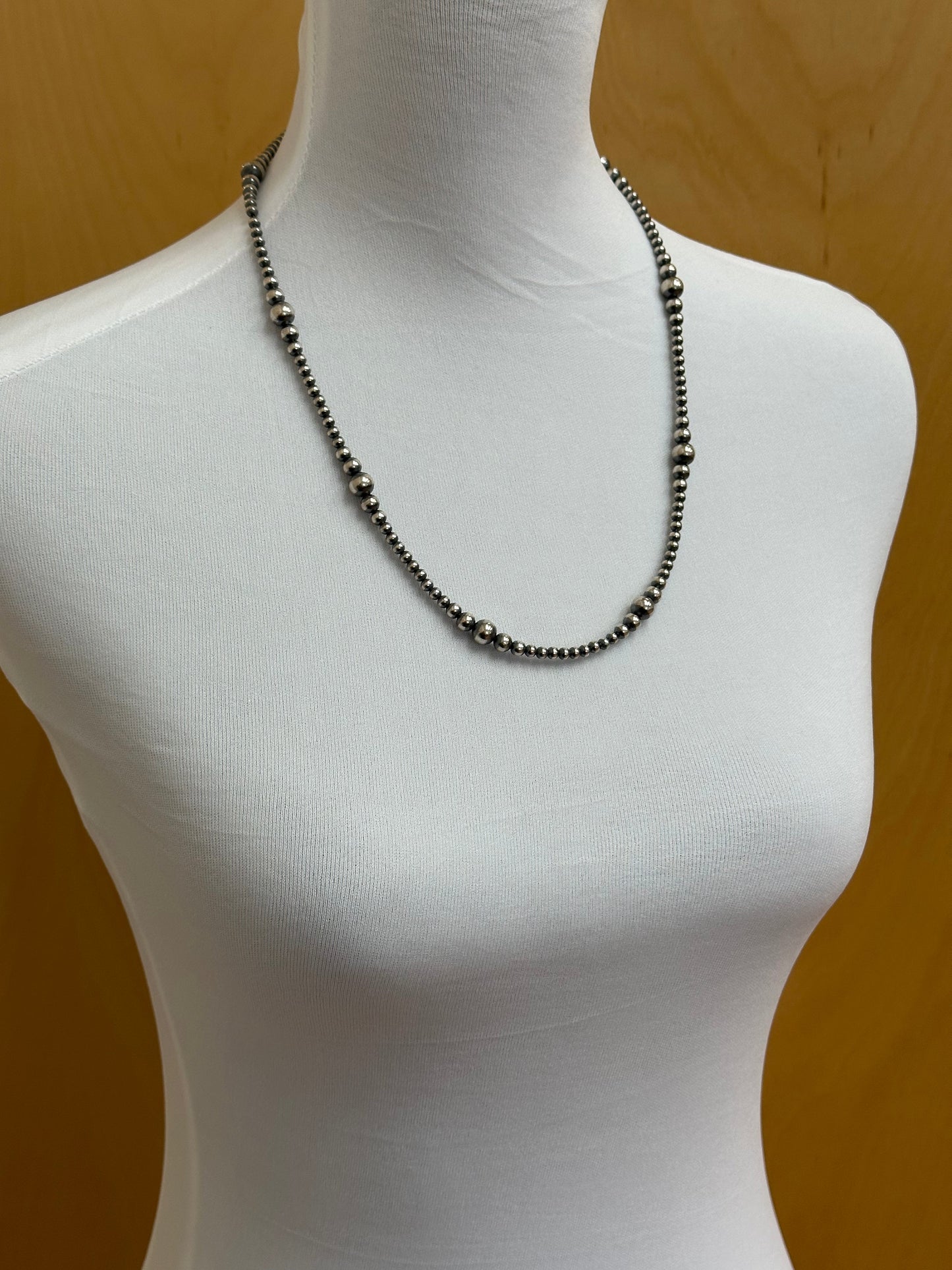 4-8MM Varied Sterling Pearl Necklace
