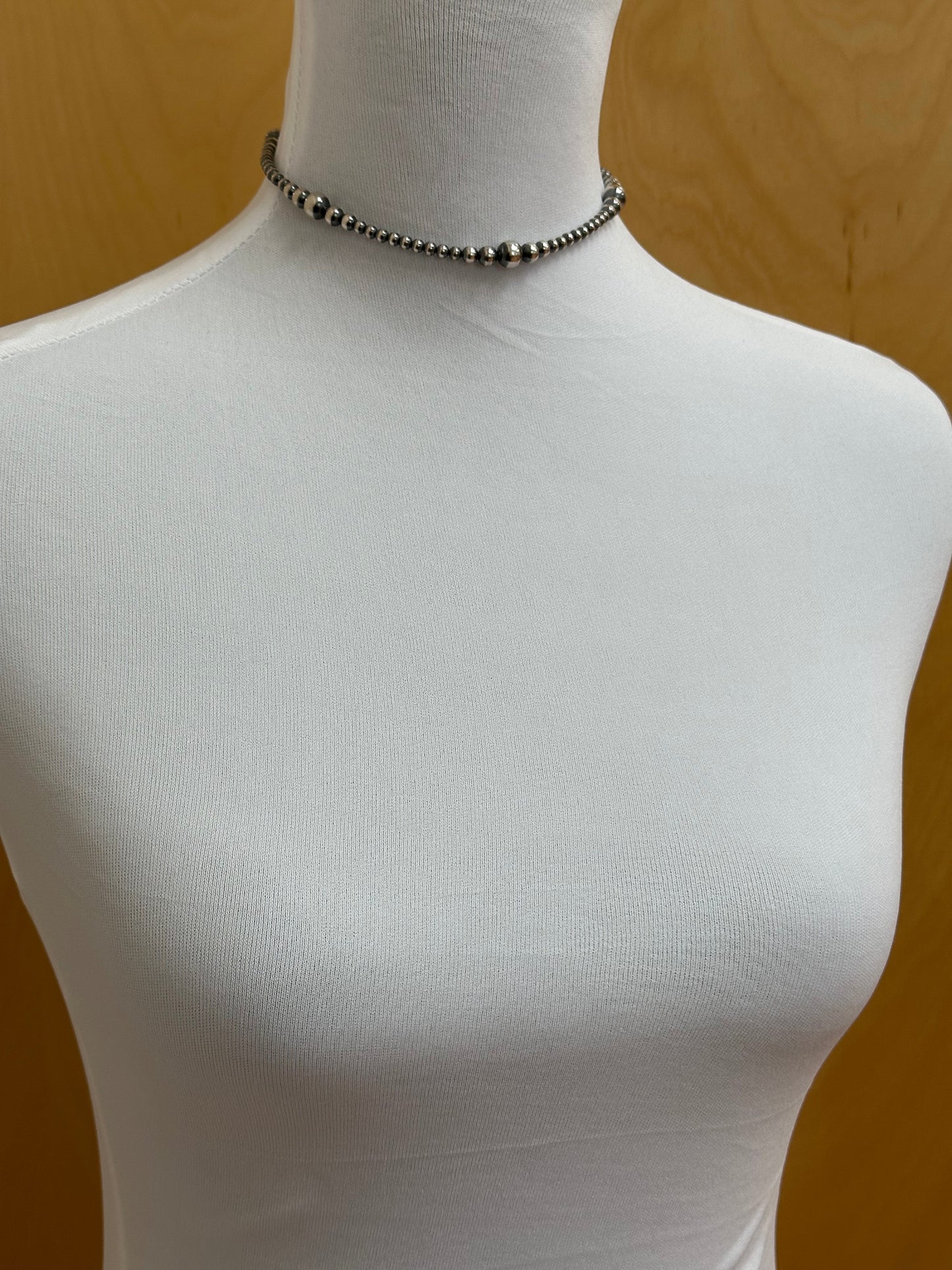4-8MM Varied Sterling Pearl Necklace