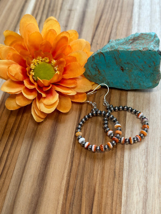 Spiny and Sterling Pearl Earrings