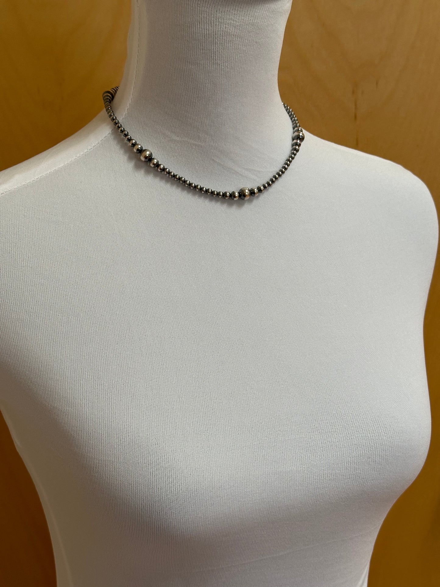 4-8MM Varied Sterling Pearl Necklace