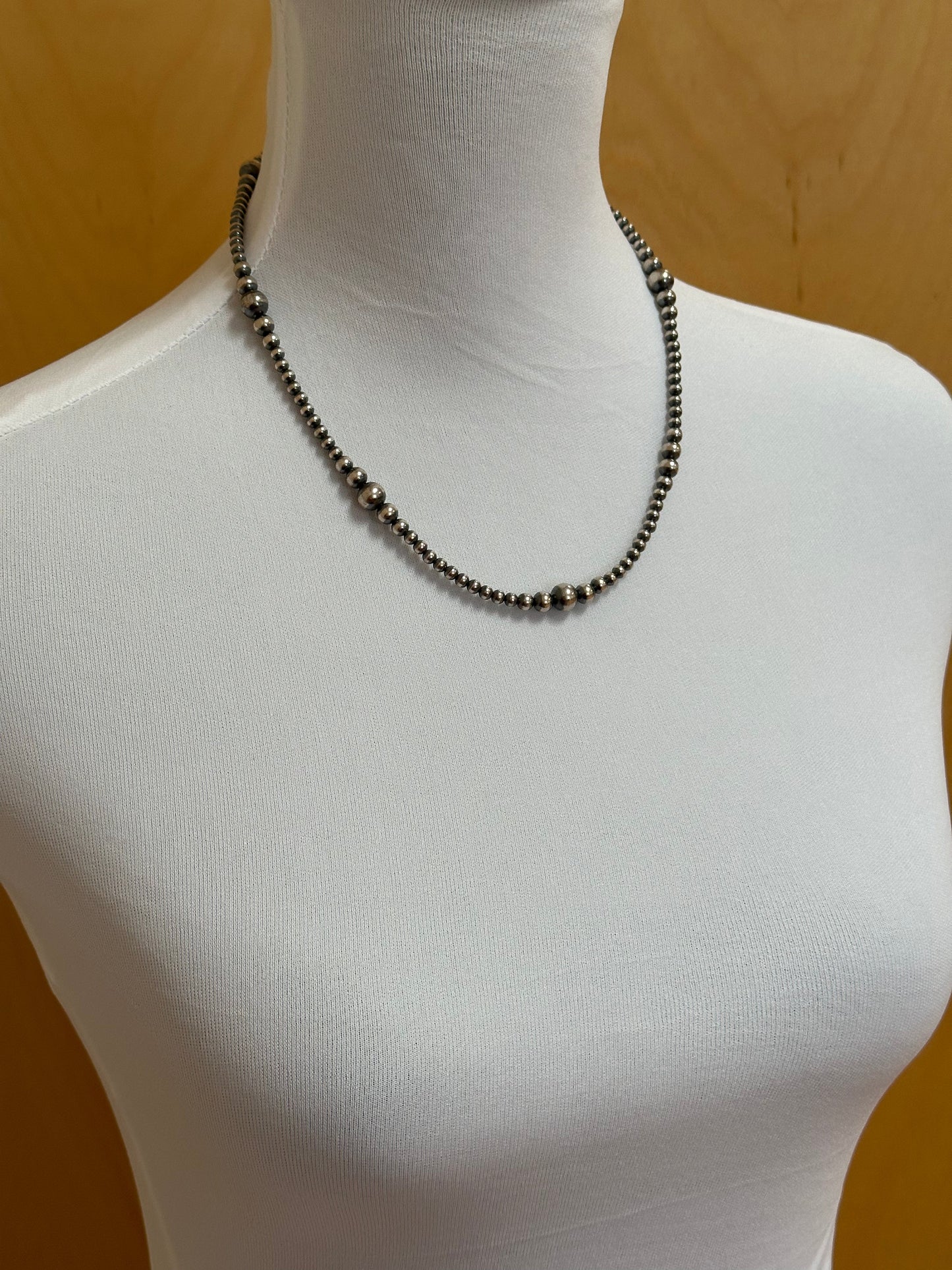 4-8MM Varied Sterling Pearl Necklace