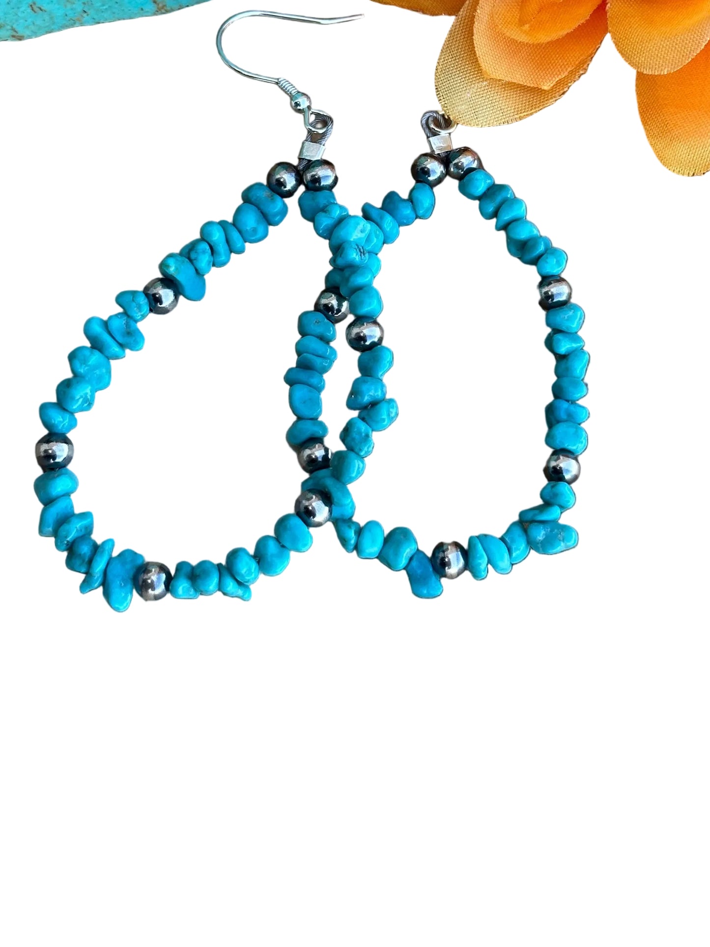 Kingman Turquoise Dangle Earrings
