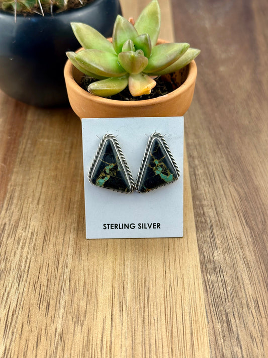 Blackjack Triangle Stud Earrings