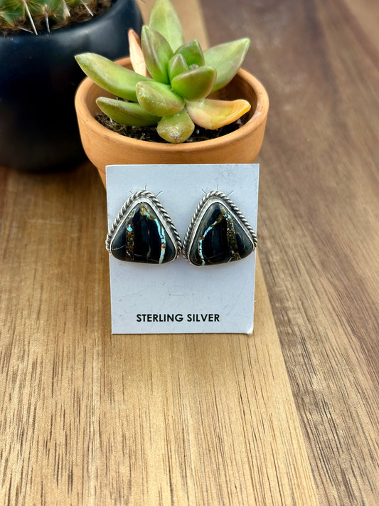 Blackjack Triangle Stud Earrings