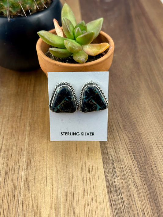 Blackjack Triangle Stud Earrings