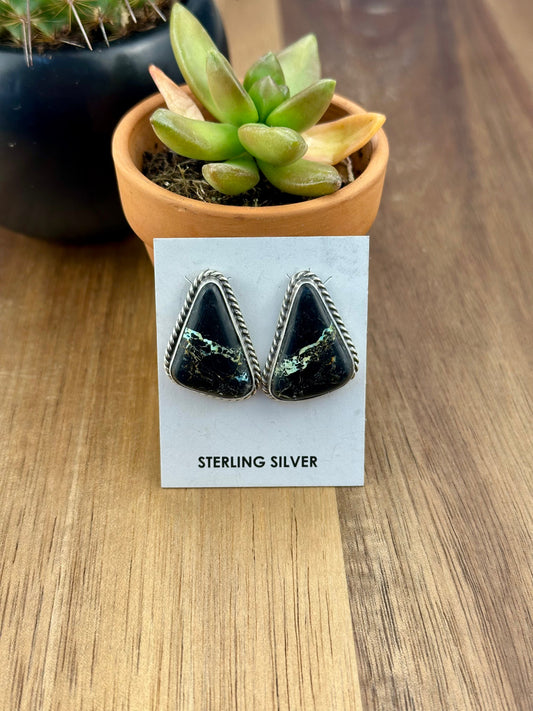 Blackjack Triangle Stud Earrings