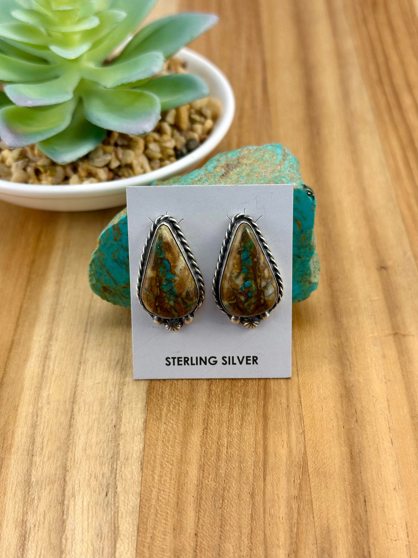 Royston Ribbon Teardrop Stud Earrings
