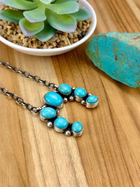 Kingman Turquoise Naja Necklace