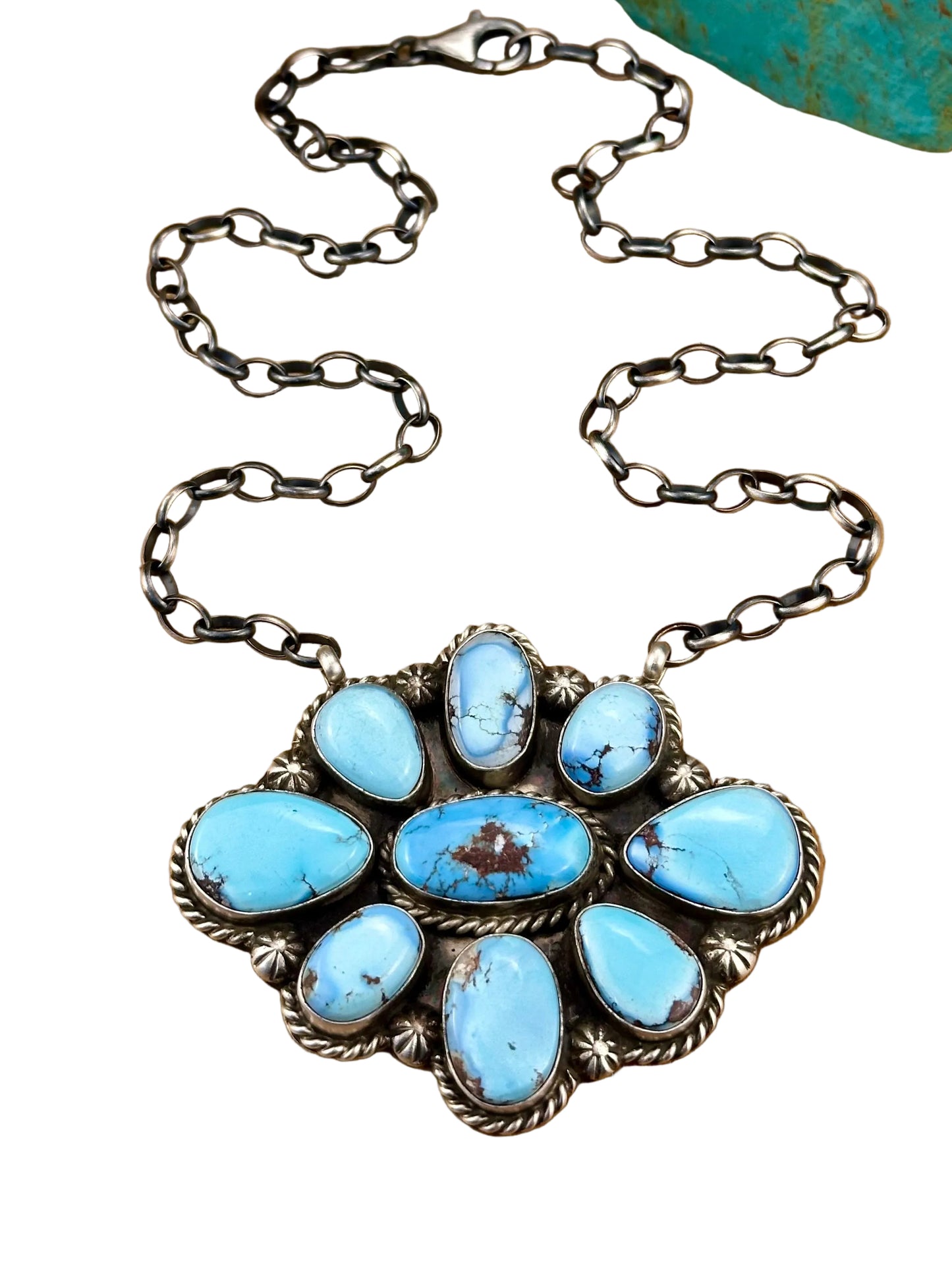 Golden Hills Floral Cluster Sterling Necklace