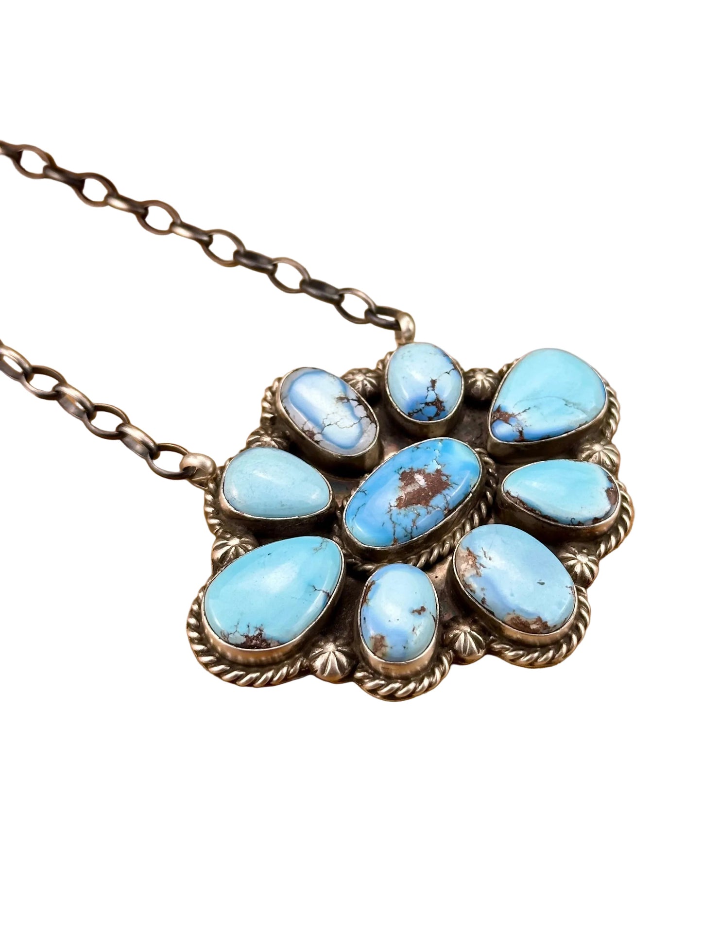 Golden Hills Floral Cluster Sterling Necklace