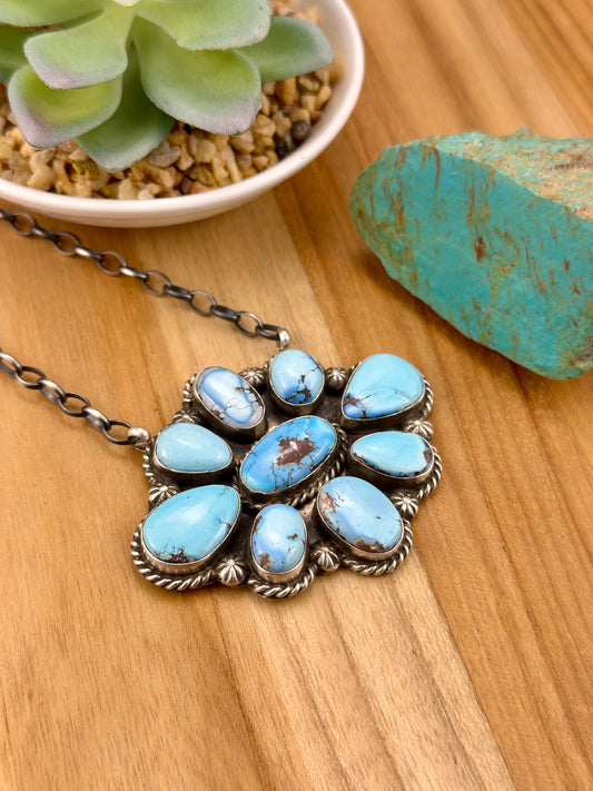 Golden Hills Floral Cluster Sterling Necklace