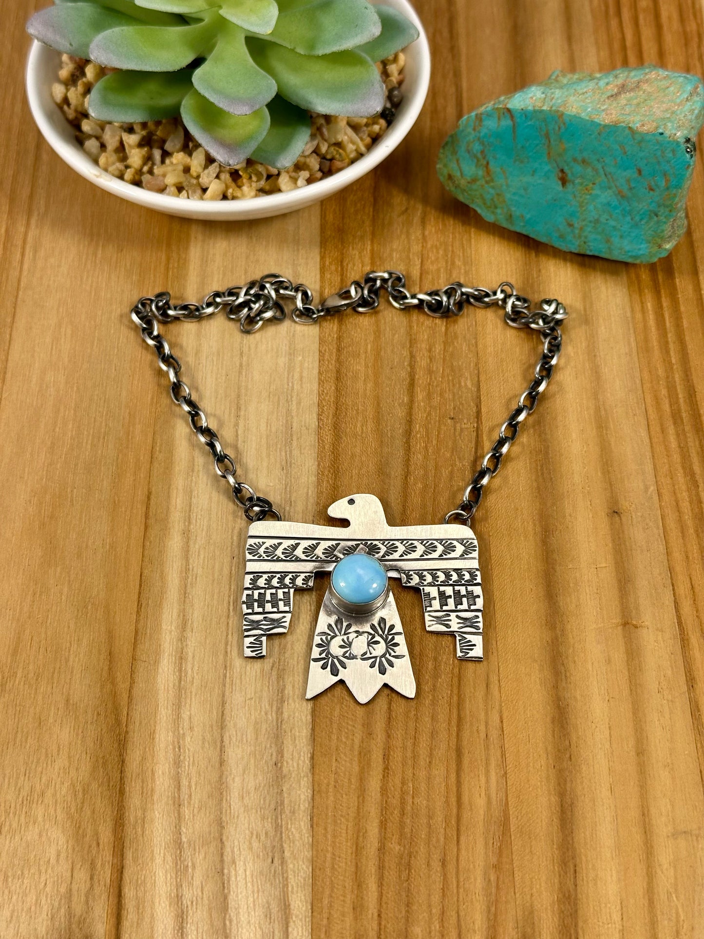 Golden Hills Sterling Thunderbird Necklace