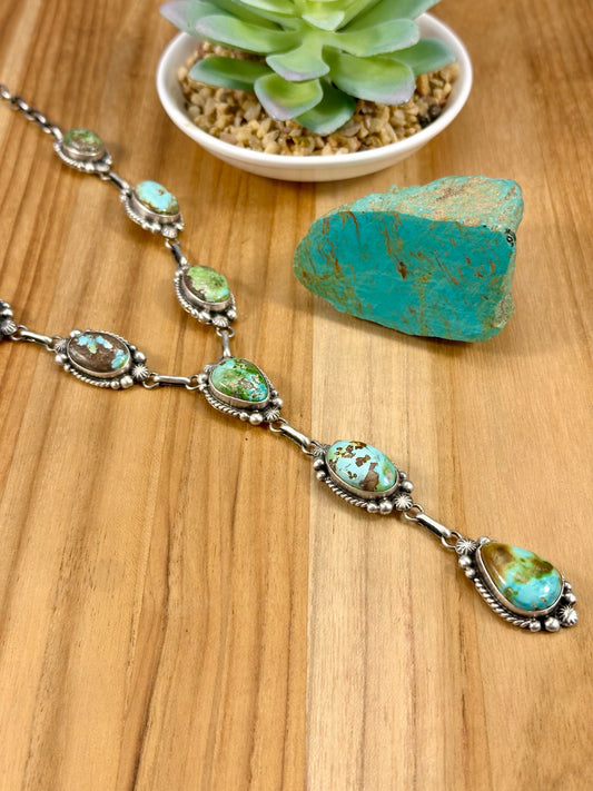 Sonoran Gold Turquoise Lariat Necklace Set