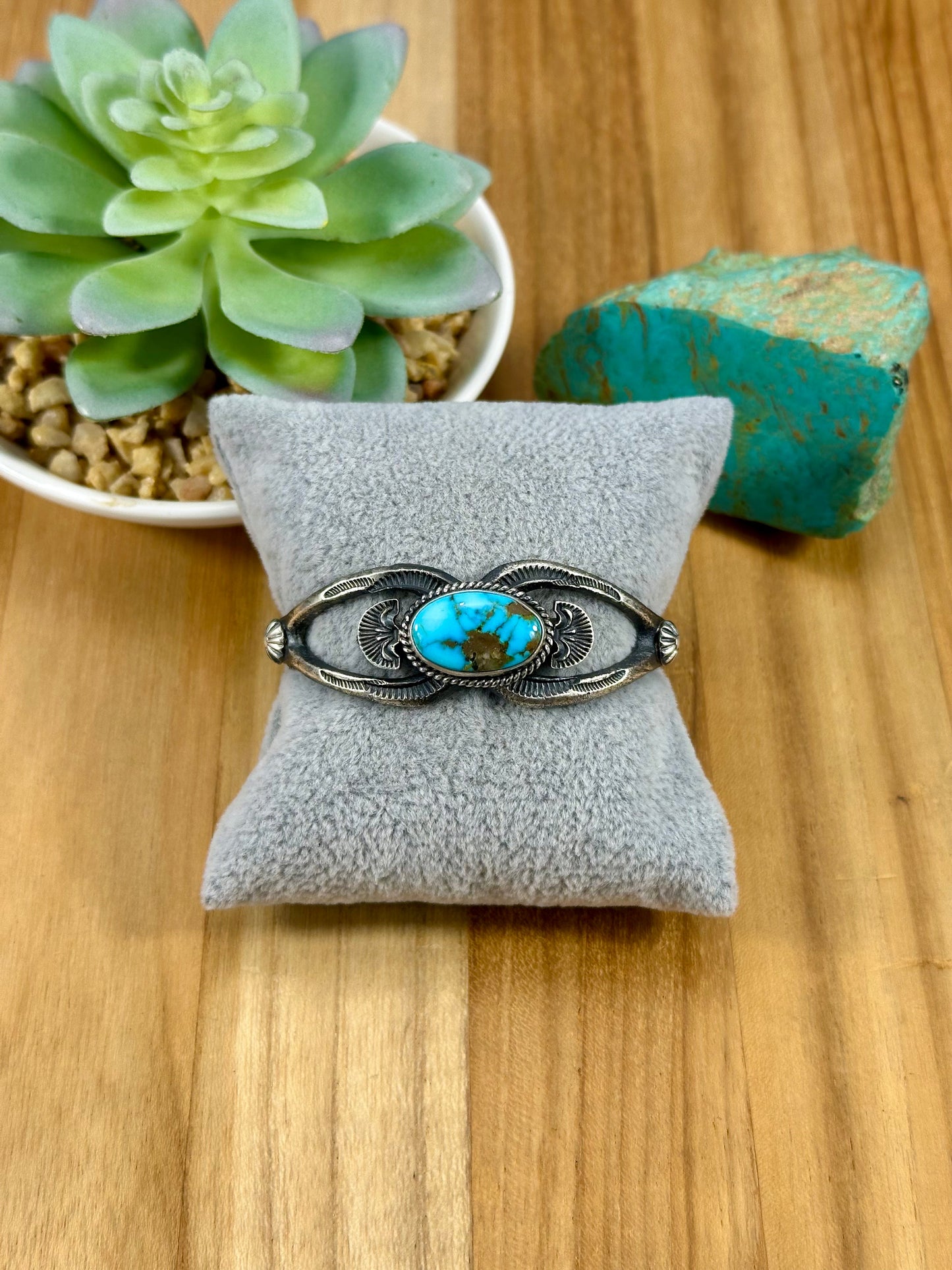 Kingman Turquoise Sterling Cuff