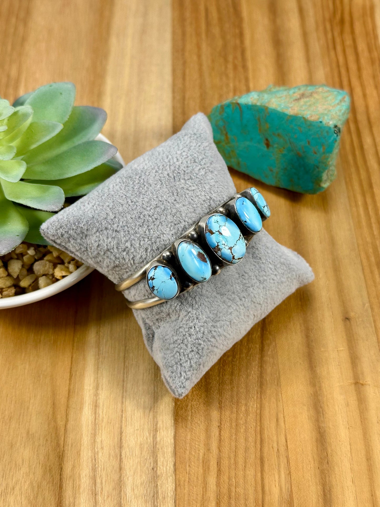 Golden Hills 5 Stone Sterling Cuff
