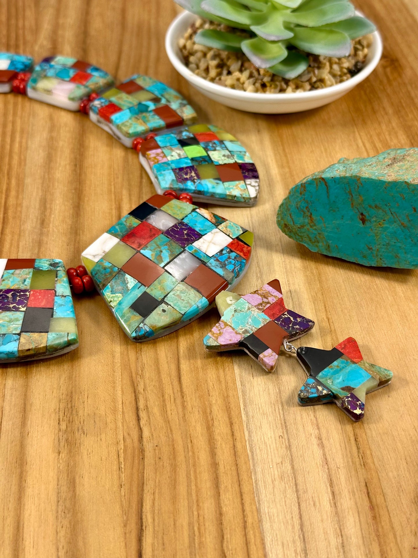 Multi Color Star Collar Necklace