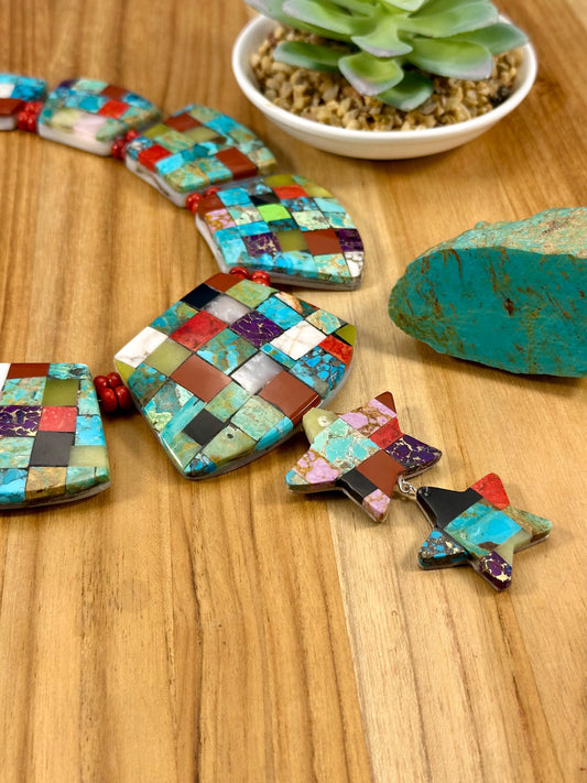 Multi Color Star Collar Necklace
