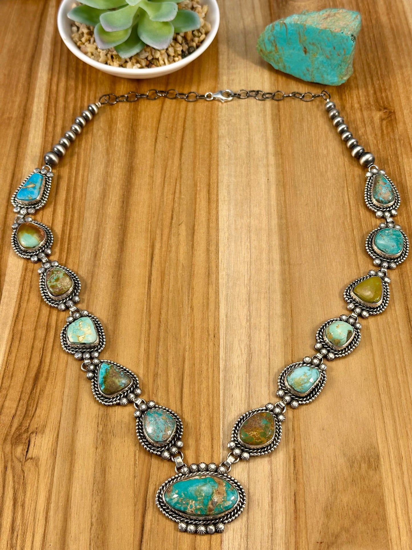 Royston Turquoise Sterling Pearl Necklace