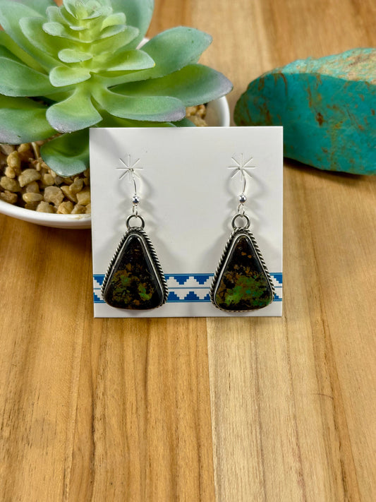Blackjack Triangle Dangle Sterling Earrings