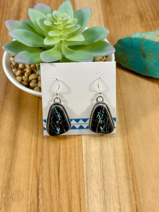 Blackjack Triangle Dangle Sterling Earrings