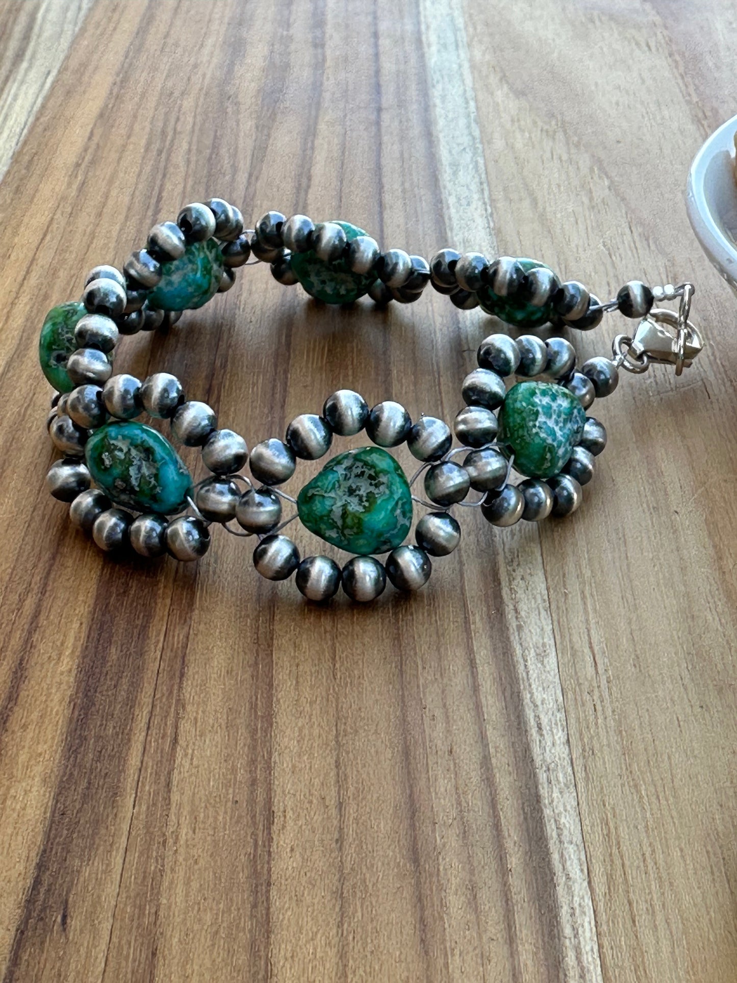 Sonoran Gold Sterling Pearl Flower Bracelet