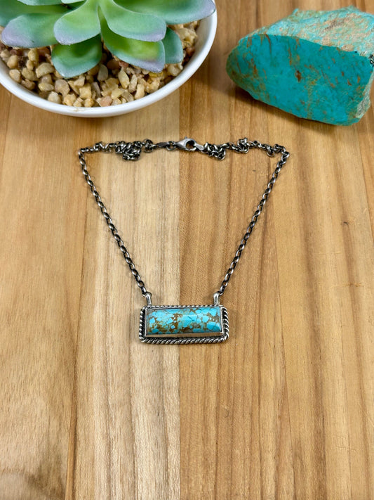 #8 Turquoise Bar Necklace
