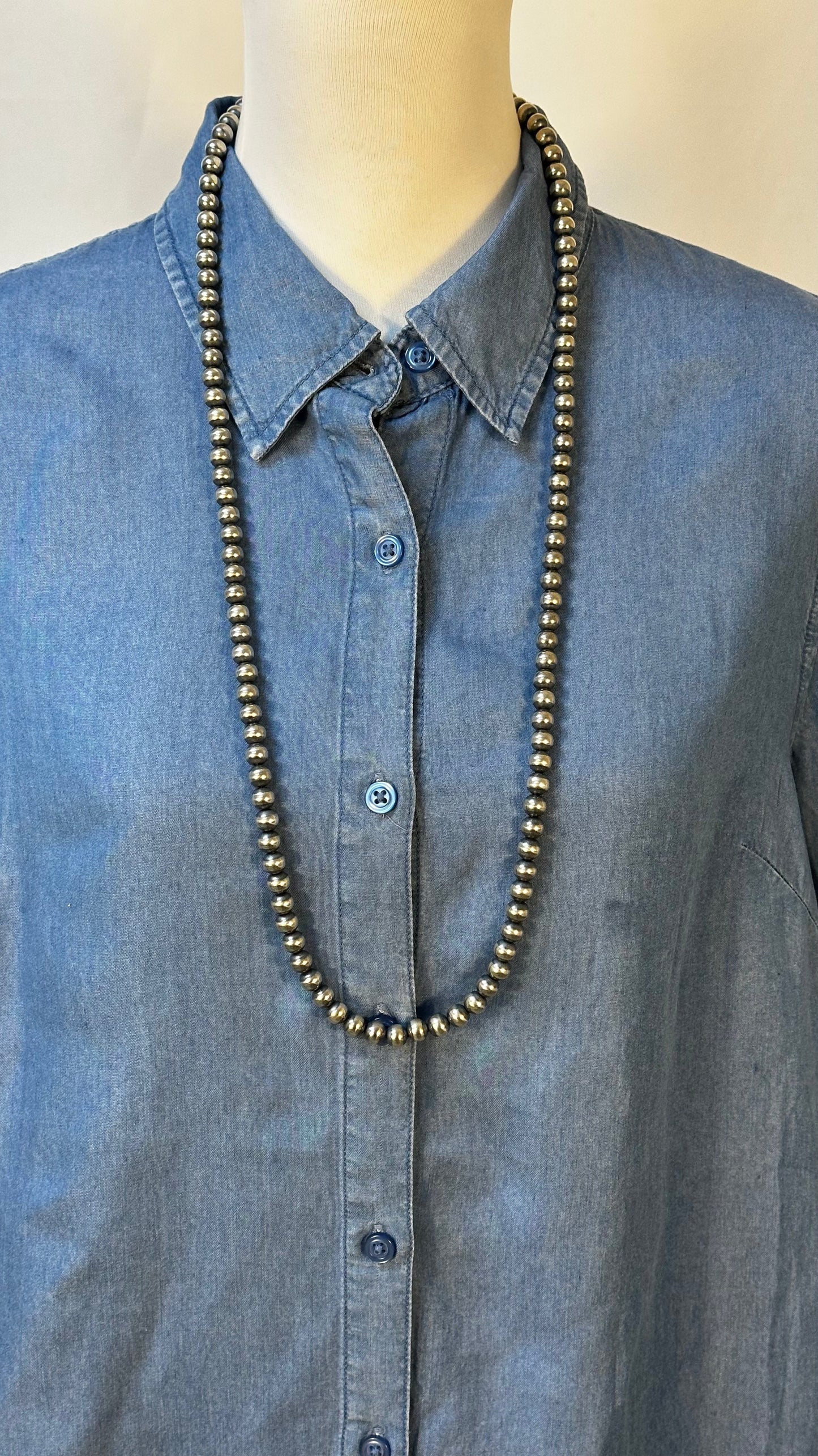 8MM Sterling Pearl Necklace