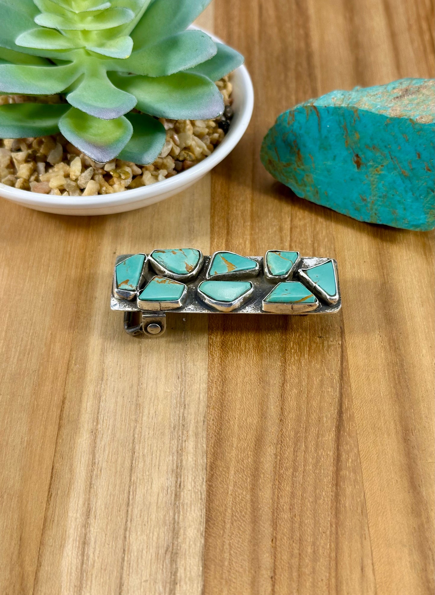 Kingman Turquoise Cluster Belt Buckle