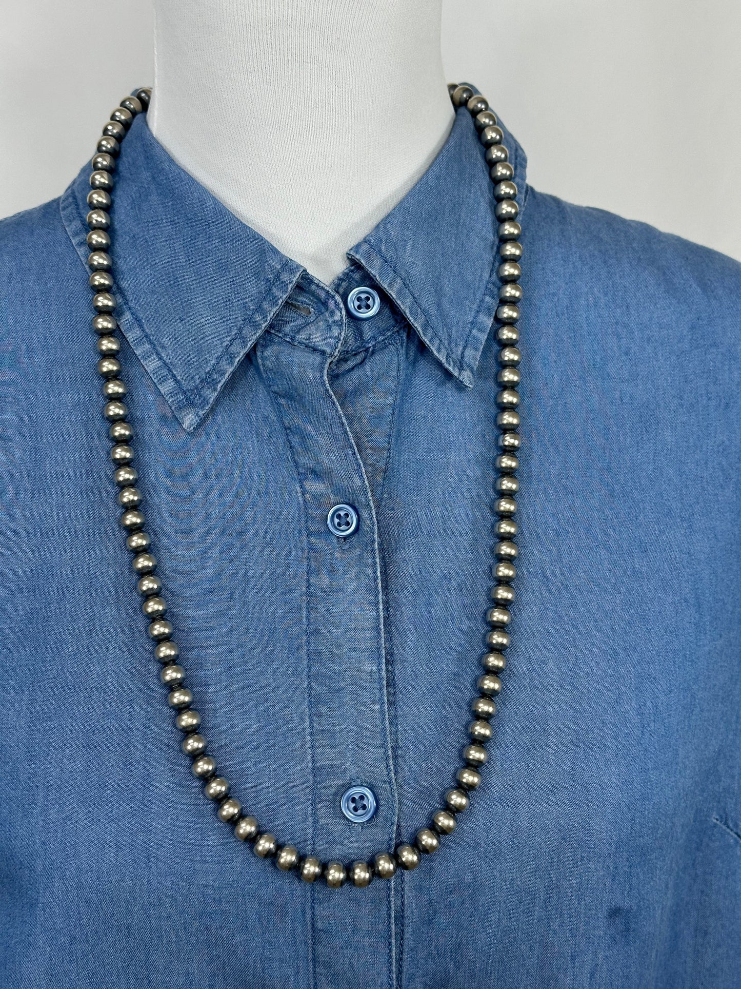 8MM Sterling Pearl Necklace